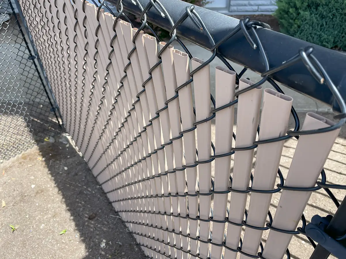 Chain-Link with Privacy Slats — Chain-Link Fences