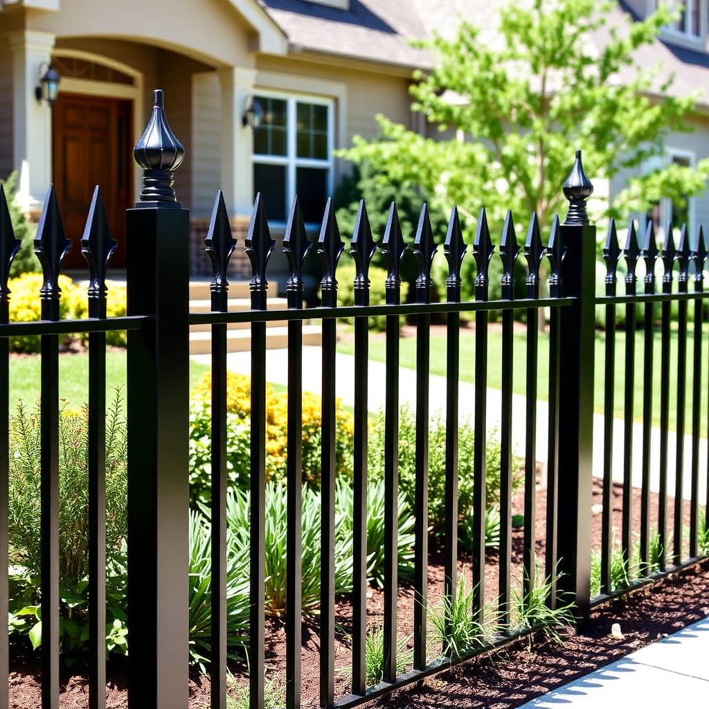 Aluminum / Ornamental Fencing install example — Tazewell County backyard