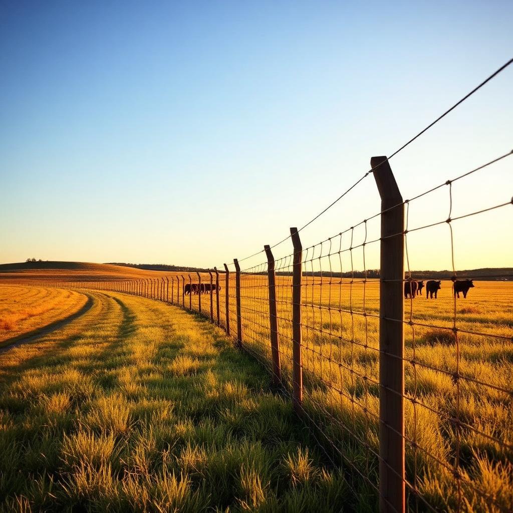 Farm & Field Fencing install example — Tazewell County backyard
