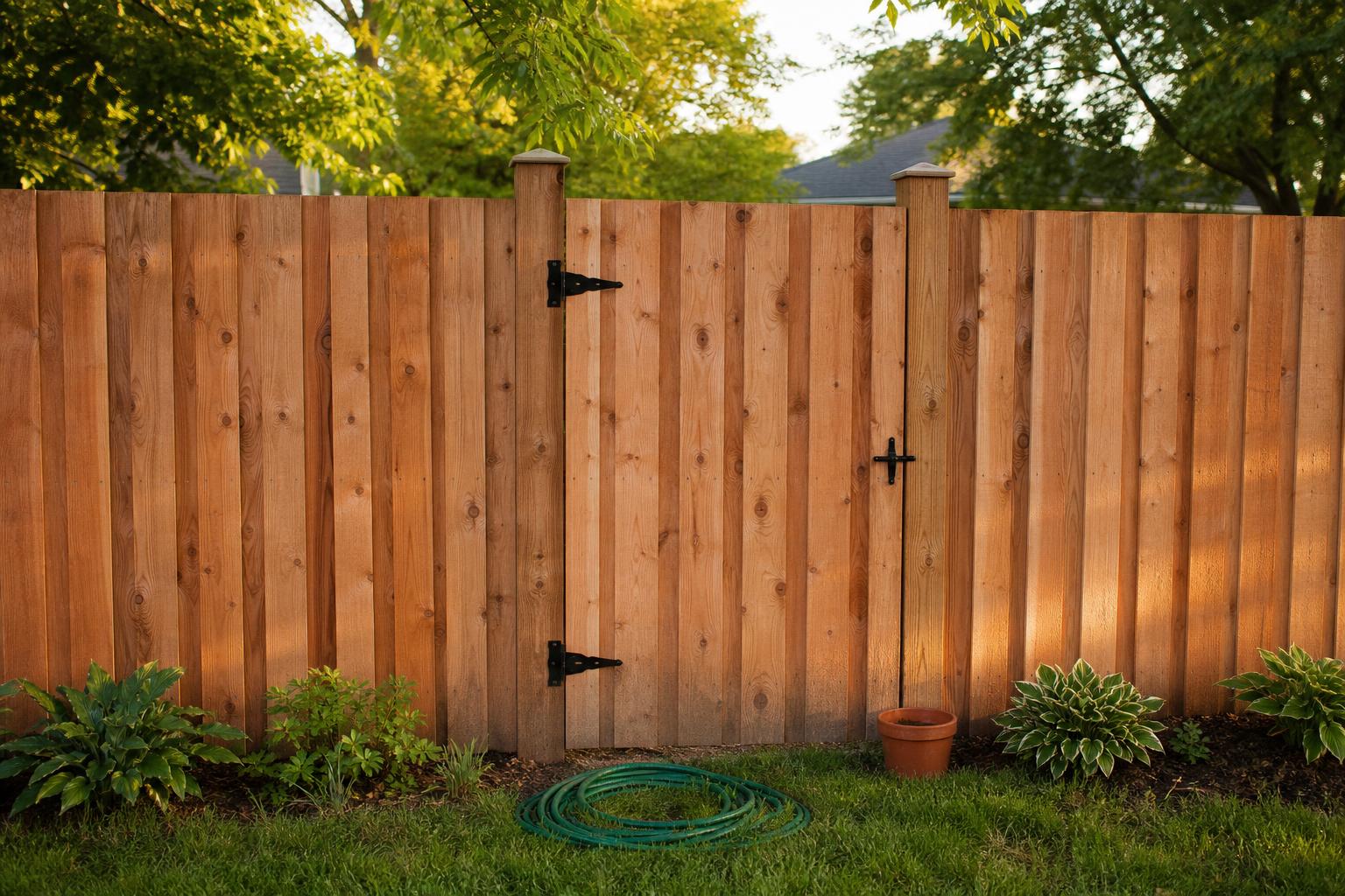 Wood Privacy Fences install — Morton / Pekin, IL area